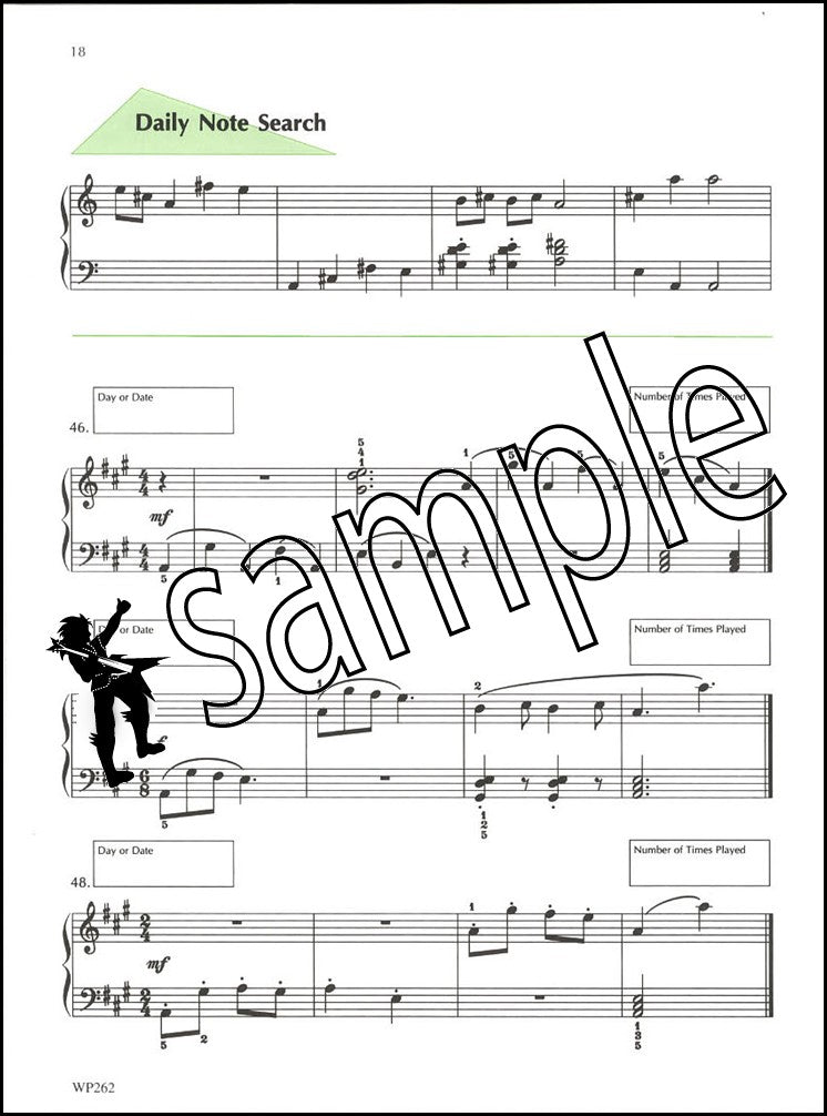 2nd sample page from Bastien Piano Basics A Line a Day Sight Reading Level 3