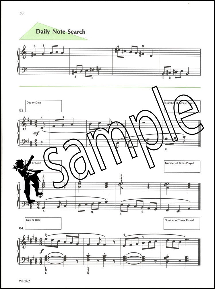 3rd sample page from Bastien Piano Basics A Line a Day Sight Reading Level 3