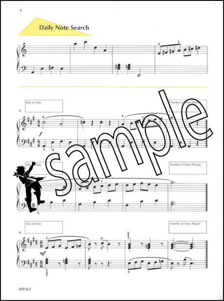 1st sample page from Bastien Piano Basics A Line a Day Sight Reading Level 4