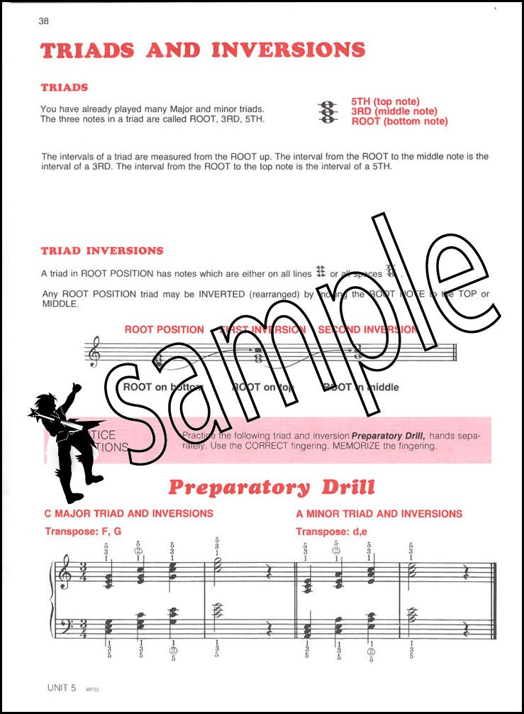 2nd sample page from The Older Beginner Piano Course Level 2