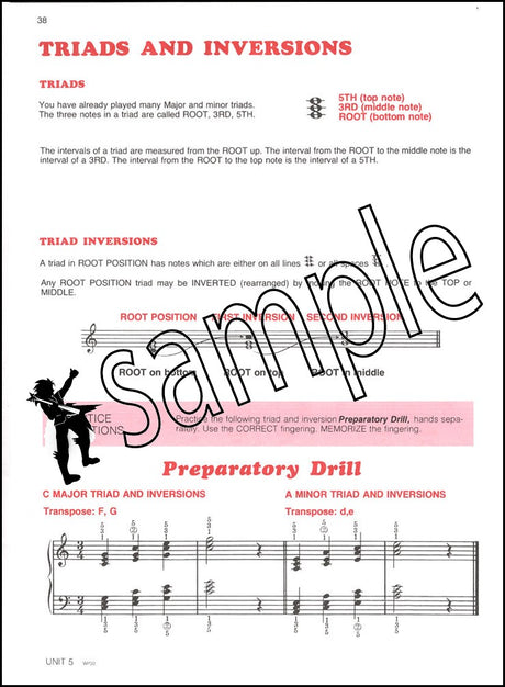 2nd sample page from The Older Beginner Piano Course Level 2