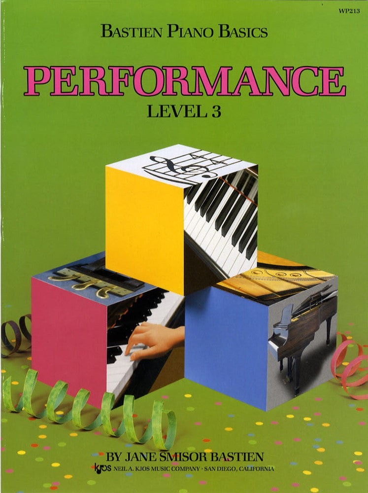 front cover of Bastien Piano Basics Performance Level 3