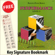front cover of Bastien Piano Basics Performance Level 3 together with free Piano Clef bookmark
