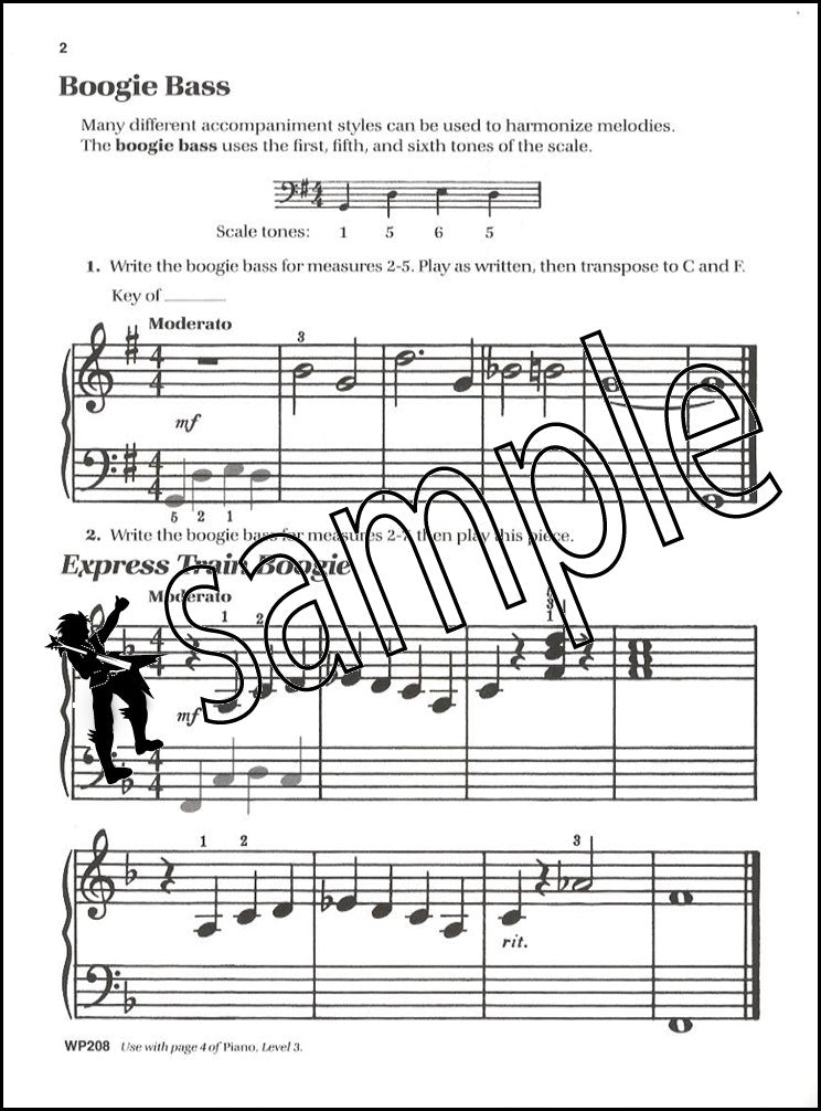 1st sample page from Bastien Piano Basics Theory Level 3