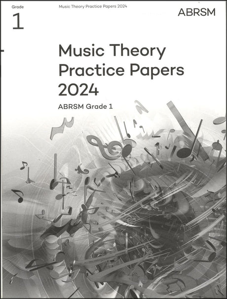 front cover of ABRSM Music Theory Practice Papers 2024 Grade 1