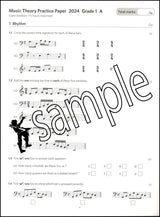 1st sample page from ABRSM Music Theory Practice Papers 2024 Grade 1