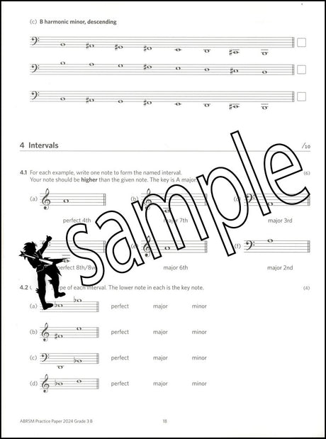 2nd sample page from ABRSM Music Theory Practice Papers 2024 Grade 3