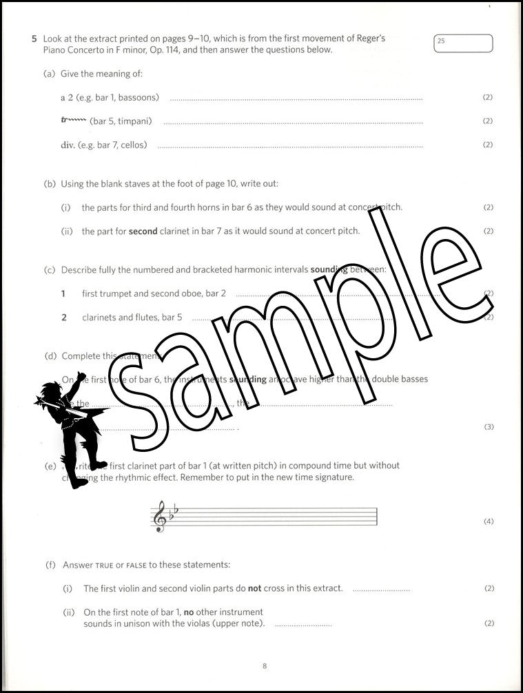 1st sample page from ABRSM Music Theory Practice Papers 2024 Grade 7