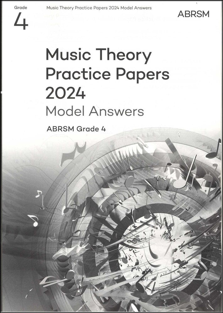 front cover of ABRSM Music Theory Practice Papers 2024 Grade 4 MODEL ANSWERS