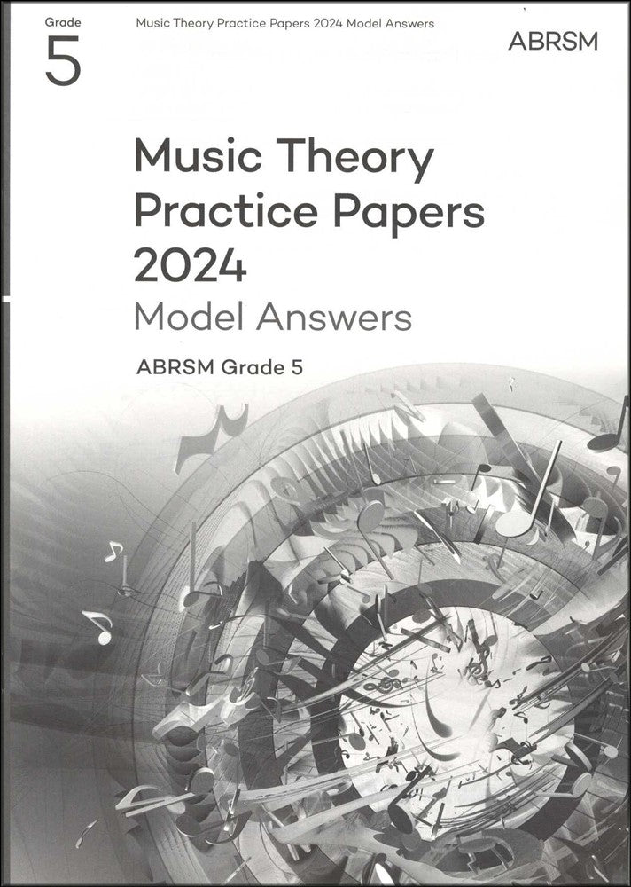 front cover of ABRSM Music Theory Practice Papers 2024 Grade 5 MODEL ANSWERS