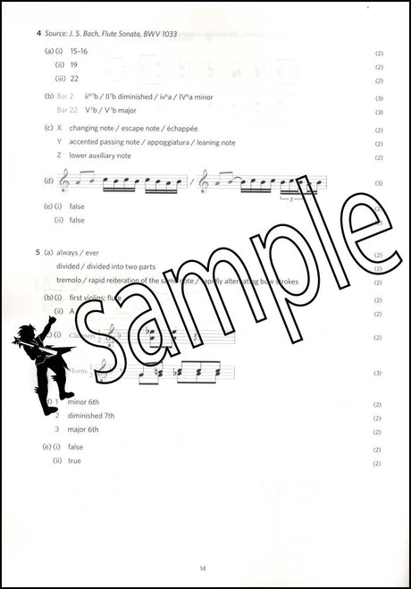 3rd sample page from ABRSM Music Theory Practice Papers 2024 Grade 6 MODEL ANSWERS