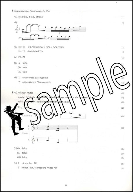 3rd sample page from ABRSM Music Theory Practice Papers 2024 Grade 7 MODEL ANSWERS