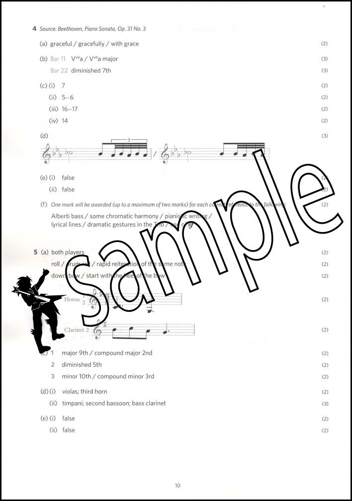 2nd sample page from ABRSM Music Theory Practice Papers 2024 Grade 8 MODEL ANSWERS