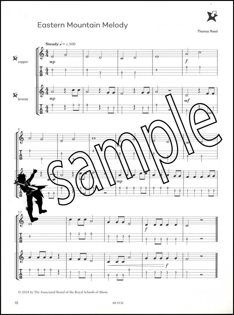 2nd sample page from ABRSM Music Medals Copper Ukulele Pieces