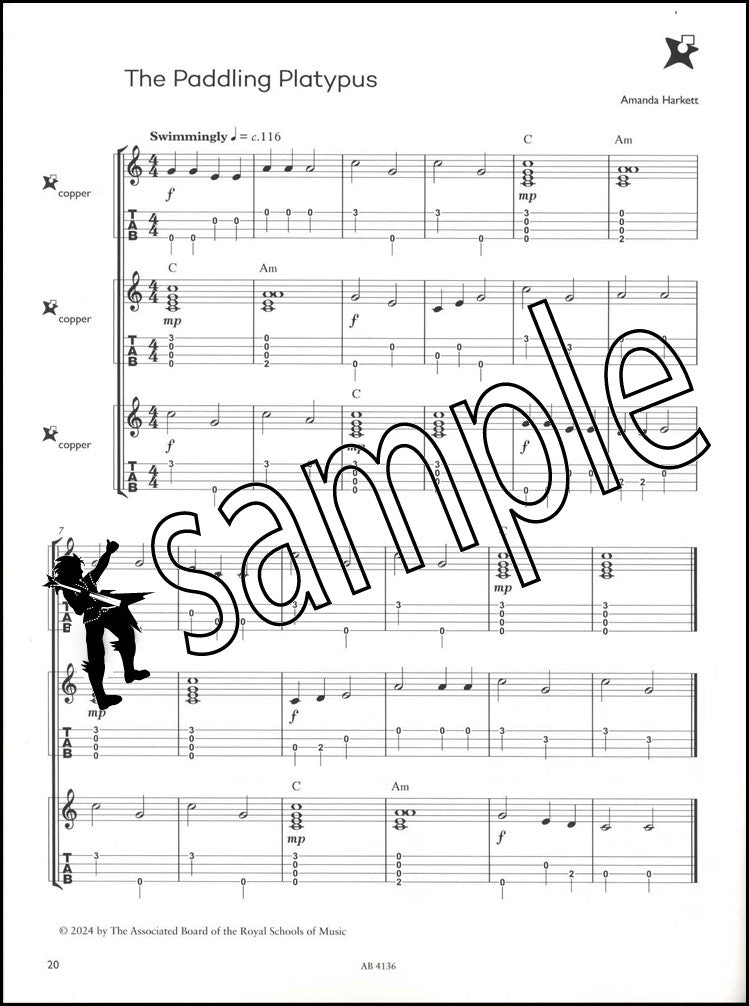 3rd sample page from ABRSM Music Medals Copper Ukulele Pieces