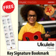 front cover of ABRSM Music Medals Bronze Ukulele Pieces together with free Ukulele Chords bookmark