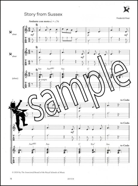 2nd sample page from ABRSM Music Medals Silver Ukulele Pieces