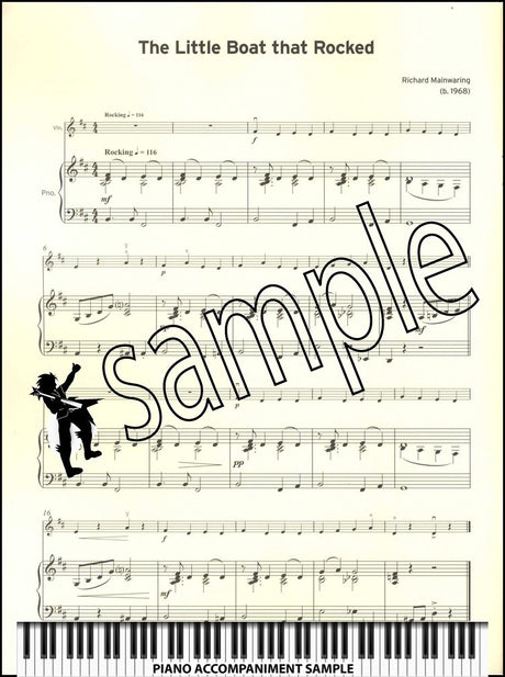 piano accompaniment sample page from Trinity College London Violin Exam Pieces Initial from 2025