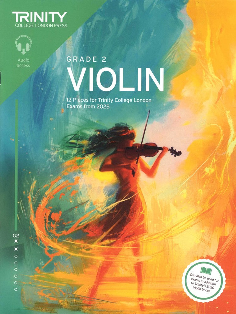 front cover of Trinity College London Violin Exam Pieces Grade 2 from 2025