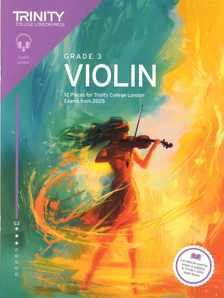 front cover of Trinity College London Violin Exam Pieces Grade 3 from 2025