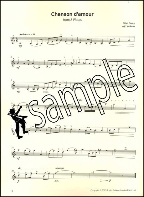 1st sample page from Trinity College London Violin Exam Pieces Grade 3 from 2025