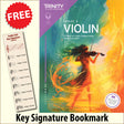 front cover of Trinity College London Violin Exam Pieces Grade 3 from 2025 together with free Treble Clef bookmark
