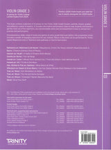 back cover of Trinity College London Violin Exam Pieces Grade 3 from 2025