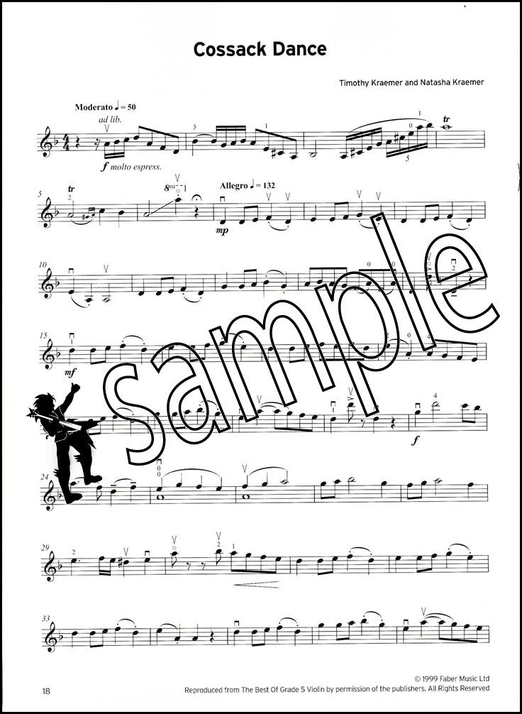 2nd sample page from Trinity College London Violin Exam Pieces Grade 5 from 2025