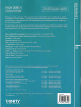 back cover of Trinity College London Violin Exam Pieces Grade 5 from 2025