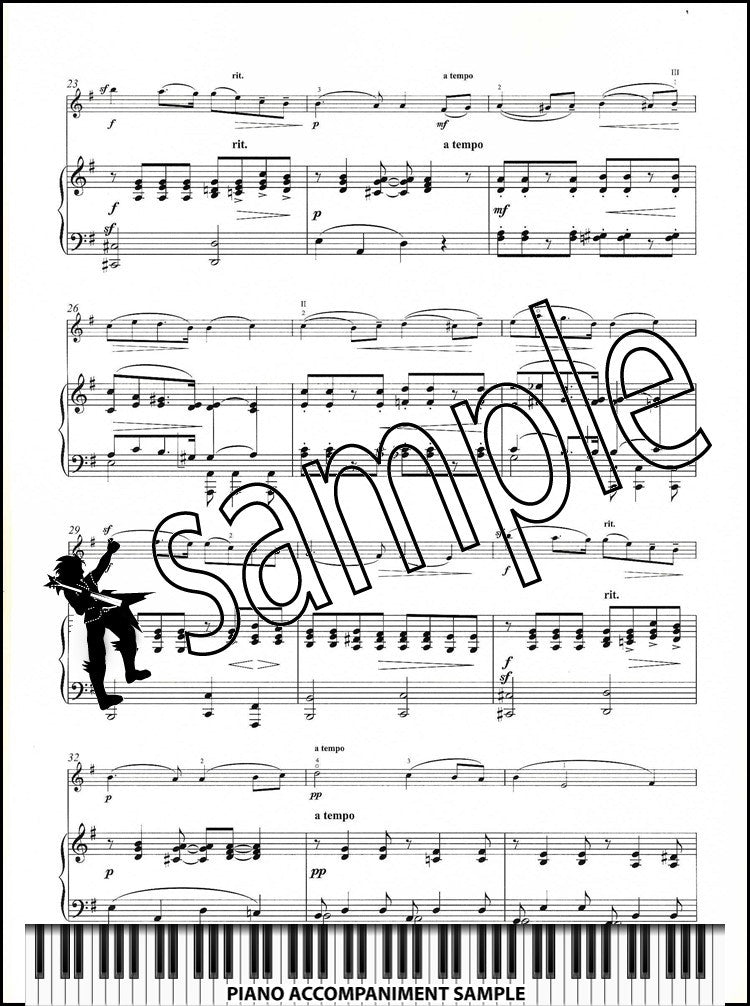 piano accompaniment sample page from Trinity College London Violin Exam Pieces Grade 6 from 2025