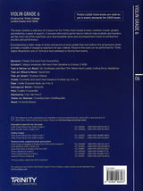 back cover of Trinity College London Violin Exam Pieces Grade 6 from 2025
