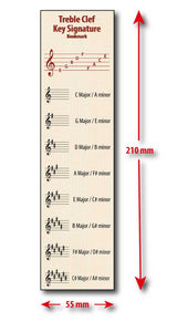 Front of the Hamcor bookmark with the dimension given, 210 mm indicating height, and 55 mm indicating width