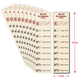 Front of the Hamcor bookmark with the dimension given, 210 mm indicating height, and 55 mm indicating width, and the remaining 9 bookmarks fanned out on the left