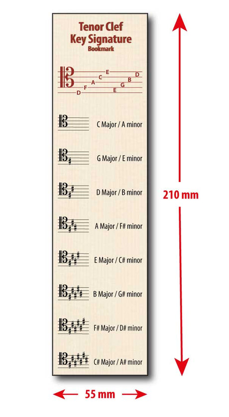 Front of the Hamcor bookmark with the dimension given, 210 mm indicating height, and 55 mm indicating width