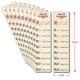 Front of the Hamcor bookmark with the dimension given, 210 mm indicating height, and 55 mm indicating width, and the remaining 9 bookmarks fanned out on the left
