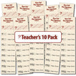 Front of the Hamcor Bookmark showing the names of the lines and spaces, plus all the sharp key signatures with both Major and relative minor names, plus another 9 bookmarks fanned out on the left