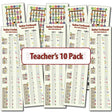 A picture showing all 10 bookmarks, five on top, 5 below, all overlapping